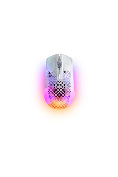 SteelSeries Aerox 3 Wireless Ghost Edition Gaming Mouse + Qck Large Mousepad Bundle