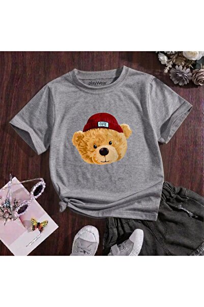 playwear Παιδικό unisex μπλουζάκι με στάμπα χαριτωμένο αρκουδάκι, 100% βαμβακ...