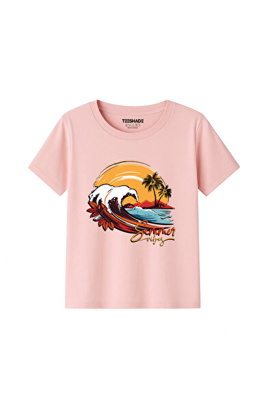 Yoo Street Summer Vibes T-Shirt for Unisex Kids – 100% Cotton Multiple Colors...