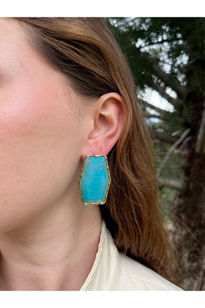 bag and shine Marea Turquoise Stone Sea Breeze Steel Earrings
