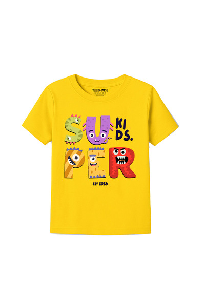 Yoo Street Cute Super Kids Dino T-Shirt for Unisex Kids – 100% Cotton Multipl...