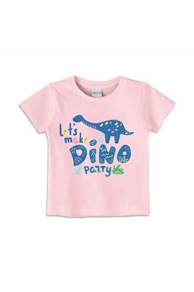 Yoo Street Lets Make A Dino Party Cute Dino T-Shirt for Unisex Kids 100% Cott...
