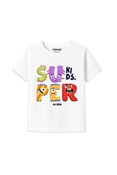 Yoo Street Cute Super Kids Dino T-Shirt for Unisex Kids – 100% Cotton Multipl...