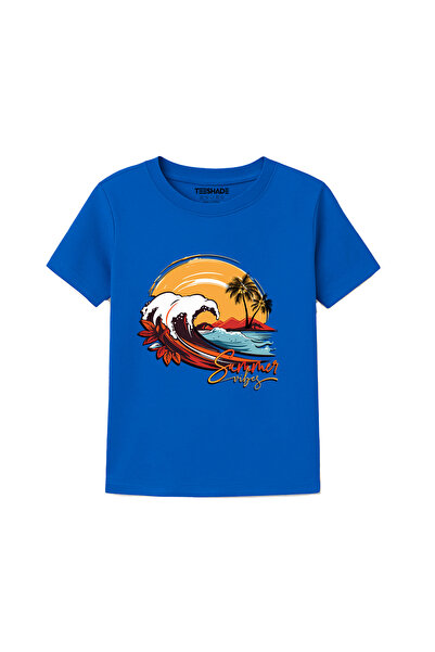 Yoo Street Summer Vibes T-Shirt for Unisex Kids – 100% Cotton Multiple Colors...