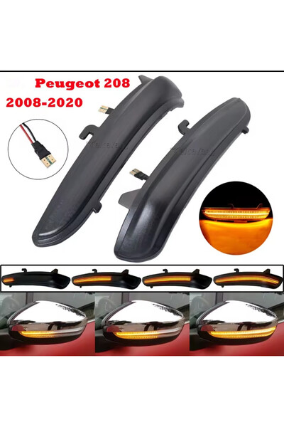 CerCip Δυναμικά φλας καθρέφτη PEUGEOT 208, 2008, CITROEN C3, C4, OPEL Corsa F