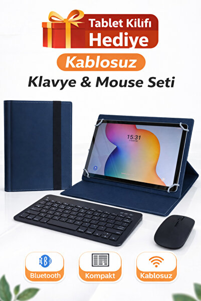 ebulduk Casper Vıa. L50/S50 Uyumlu Standlı Kılıf Bluetooth Klavye Mouse Set
