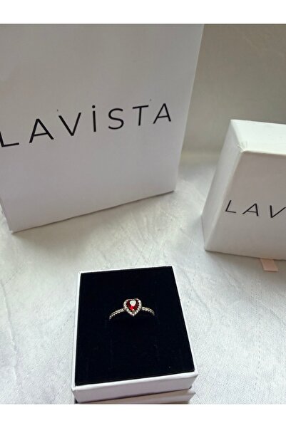 Lavista Silver Kırmızı Taşlı Gümüş Yüzük