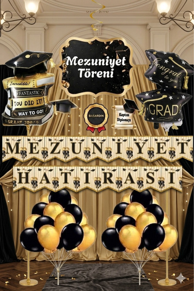 DÜVENCİ TİCARET Mezuniyet töreni süsleri üniversite lise okul mezuniyet hatır...