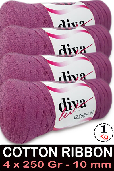 Diva İplik Pamučna traka - 1 kg - 10 mm - Pakovanje od 4 komada - 060
