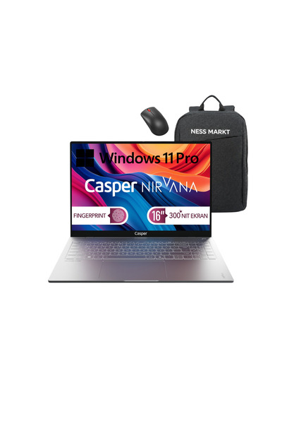 CASPER Nirvana S100 16" 300NIT Core i5-13420H 16GB DDR5 RAM 1TB SSD WİNDOWS 1...