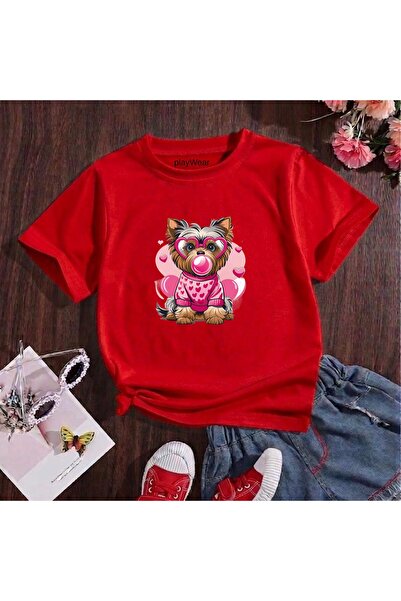 playwear Ροζ Μπλουζάκι Doge με στάμπα, 100% βαμβακερό, με λαιμόκοψη ποδηλάτου...