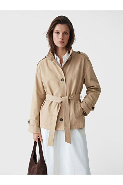 LC Waikiki Sparkling Choices by Shining Store Women's Trench Coat with Roba C...