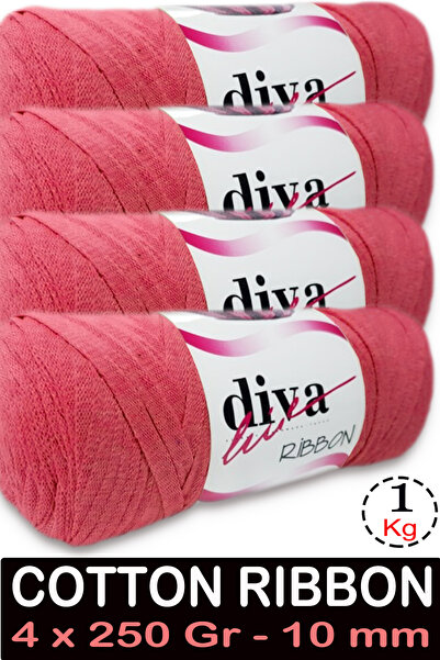 Diva İplik Cotton Ribbon - 1 kg - 10 mm - Pack of 4 - 2136