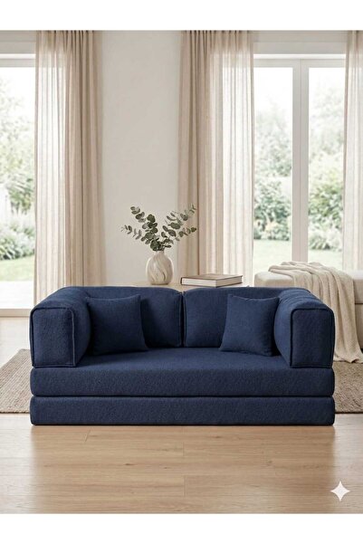 BRANNA HOME Legom İkili Sünger Koltuk Yatak Olabilen Kanepe Çok Amaçlı Çift K...