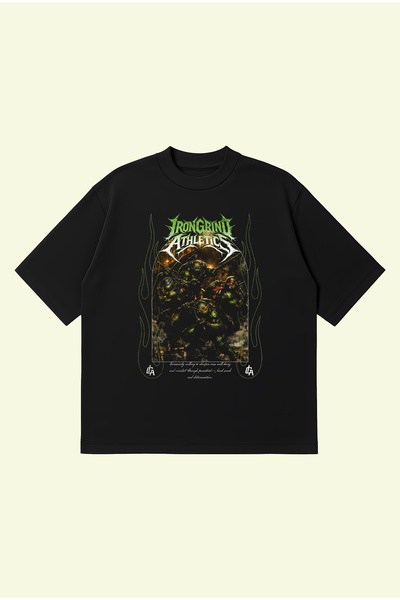 PURE POWER Tmnt X Irongrind Boxy Fit Oversize Unisex 100% Cotton Tshirt – Pri...
