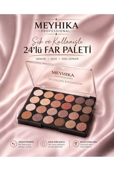 MEYHİKA PROFESSİONAL Far Paleti 24 Lü Kahve Rengi Tonları