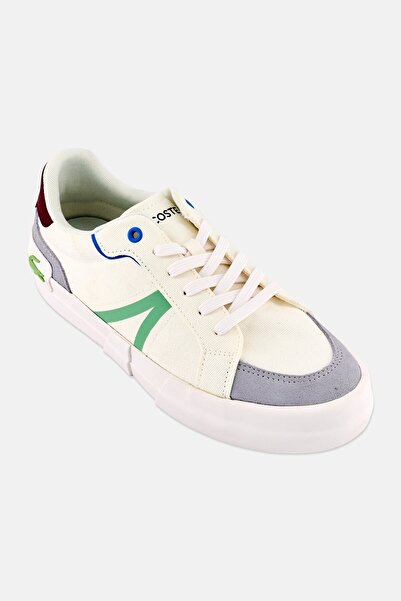 Lacoste Men Textile Lace Up Casual Shoes, Cream