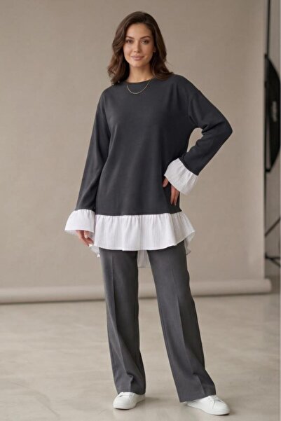 Betimoda Γυναικείο πουκάμισο με πλισέ εσωτερική επένδυση και λεπτομέρεια τουν...