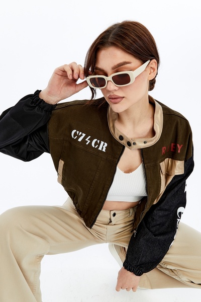 CHOS7N Γυναικείο μπουφάν με ελαστική μέση σε μεγάλο μέγεθος, για καθημερινή χ...