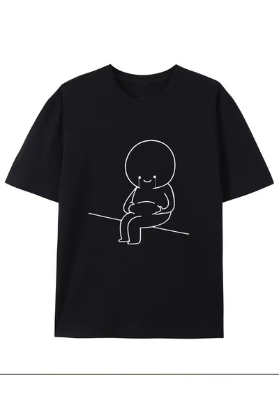 NOURAM Pure Short-Sleeve Shirt for Summer, Feeling Sad about Gaining Weight, ...