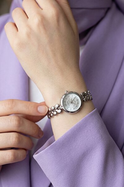 InStyle Shaped Stylish Cord Strap Silver Women's Wristwatch