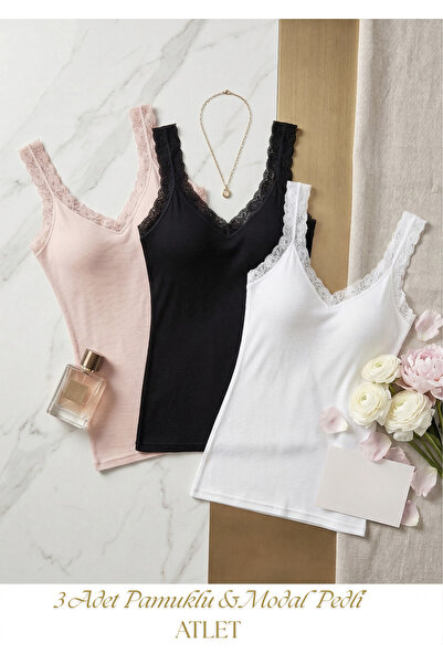 Loule Γυναικείο Σετ Αθλητικών Εσωρούχων 3 τεμαχίων από Βαμβάκι & Μοντάλ με Λε...