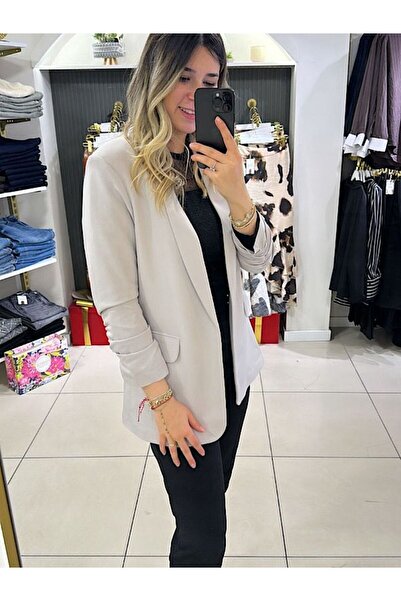 HandeButik KADIN KOLLARI BÜZGÜLÜ BLAZER CEKET