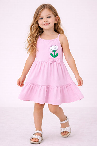 Atabay Kids ATABAY 11004-26 Κοριτσίστικο φόρεμα με λουράκια, απλικέ λουλούδια...