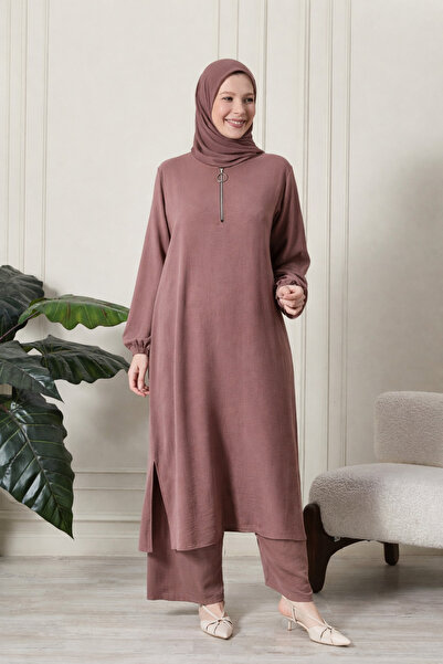 Ferace Γυναικείο Σετ 2 τεμαχίων με φερμουάρ Ayrobin σε μεγάλο μέγεθος