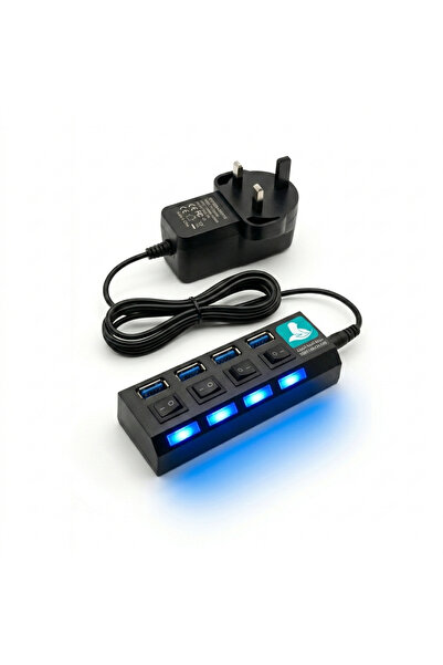 bahjat almanafie Smart USB Hub with 4 Ports and LED Control