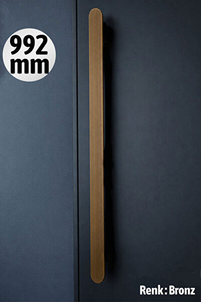 Badem10 ANZER Ριγέ Σατέν Μπρονζέ Λαβή Συρταριού 992 χιλ. Μοντέρνα Μακριά Λαβή...