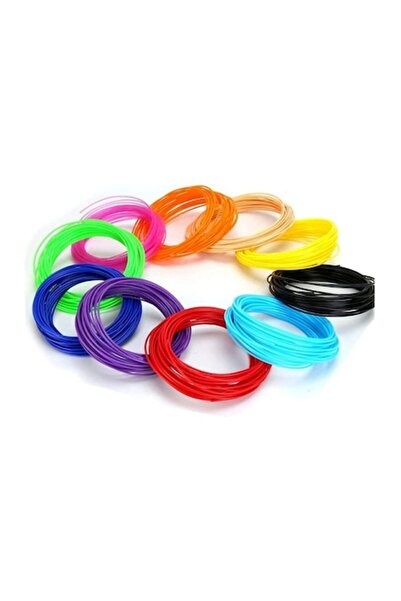 Hiegreen Filament Set for 3D Pen, PCL, 1.75 mm, 50 m, Plastic, 70-100℃, 10 Ro...