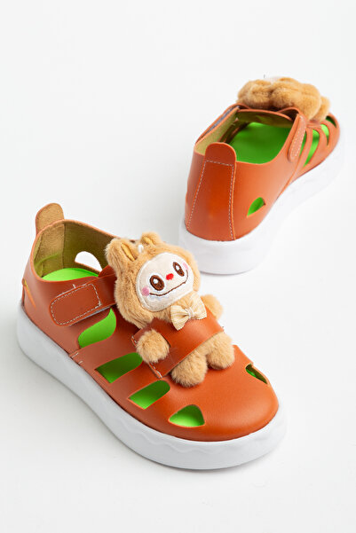 Tonny Black Παιδικά Unisex Πορτοκαλί Ελαφριά Σανδάλια με Λεπτομέρεια Αρκουδάκ...