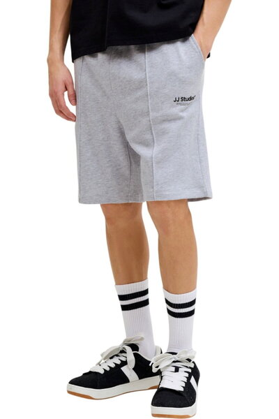 Jack & Jones JACK &JONES Kane Soho σορτς - 12288620-Ανοιχτό Γκρι Μελανζέ