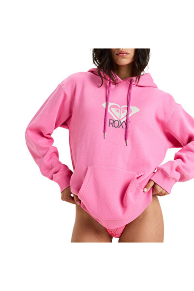 Roxy Σερφ Στόκεντ Φούτερ με Κουκούλα Βουρτσισμένο Ροζ Κόσμος Σ