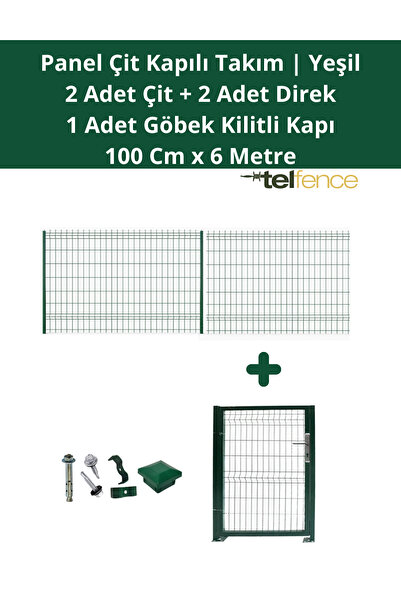 Telfence Panel Çit Takımı 6 Metre ( 2 Çit + 2 Direk + Kilitli Kapı ) Avantaj ...