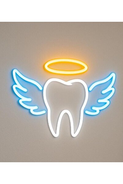 Slasa Dental Logo Neon Sign 59x59 cm Multicolor LED Light with 6 mm Acrylic Base