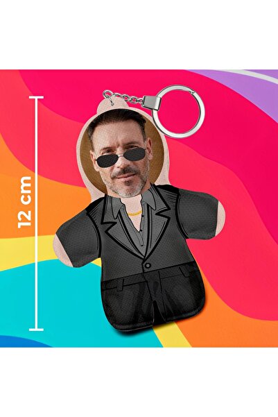 Motto Gift Kişiye Özel Fotoğraflı Siz Hepiniz Ben TEK Peluş Anahtarlık & Char...