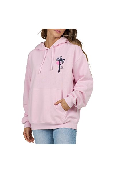 Salty Crew GEO PALM W HOODIE ΡΟΖ ΟΥΡΑΝΟΙ S