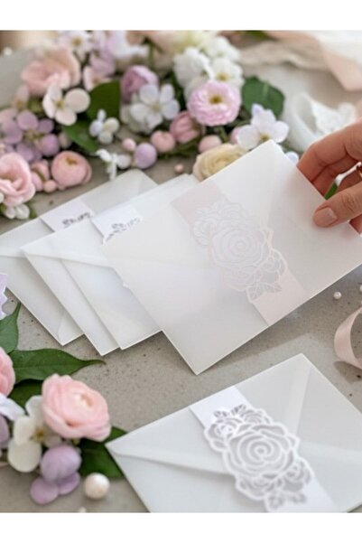 Armada Σετ 24 Λευκών Ζωνών Πρόσκλησης (Ζώνη Φακέλου) - Διακοσμητική Ταινία Κλ...