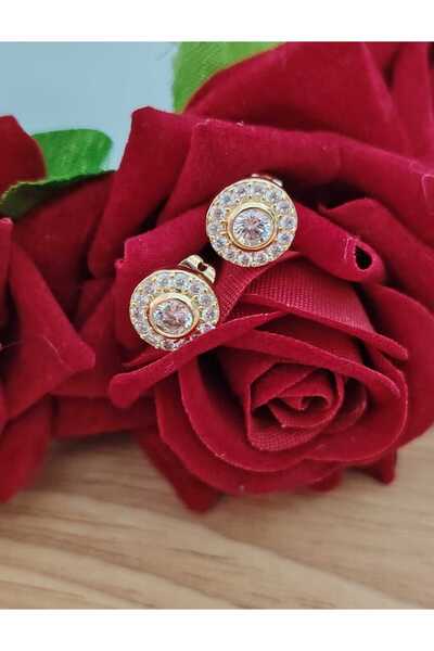 OEM Αγγελικά σκουλαρίκια από ανοξείδωτο ατσάλι, επιχρυσωμένα 14 καρατίων