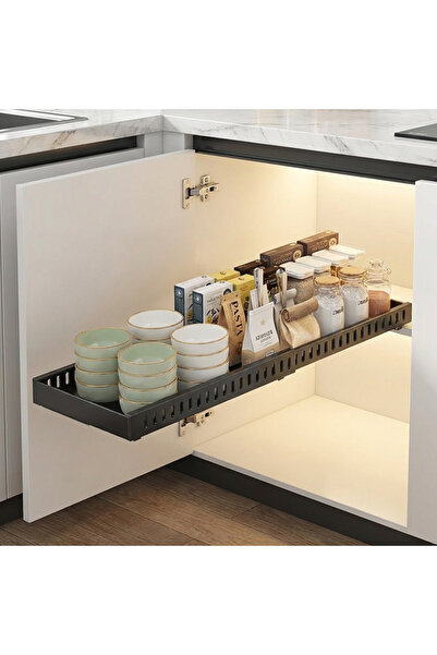 Destello ®   Ρυθμιζόμενος Μεταλλικός Οργανωτής Ραφιών για Ντουλάπι, Μαύρο, 42...