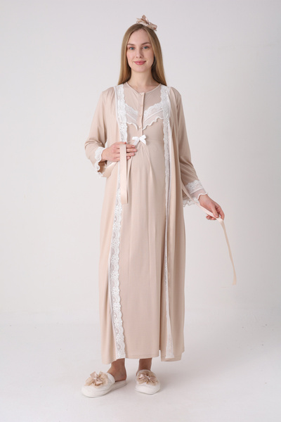 ERDENİZ TEKSTİL Σετ νυχτικών εγκυμοσύνης - Σετ νυχτικών εγκυμοσύνης με δαντέλ...