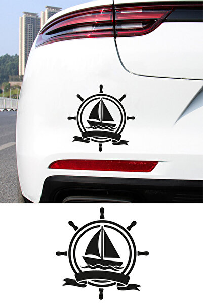 MIGNATIS Sailboat and Ship Rudder Auto Sticker - Sailor Style Vehicle Sticker...
