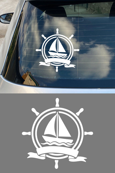 MIGNATIS Sailboat and Ship Rudder Auto Sticker - Sailor Style Vehicle Sticker...