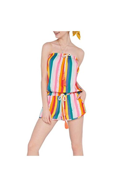 Femi Stories Αγγελική Ολόσωμη Φόρμα με Ρίγες για τις Γιορτές S