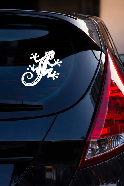 MIGNATIS Lizard Car Sticker – Gecko Figured Car Window Hood Sticker 15X13Cm