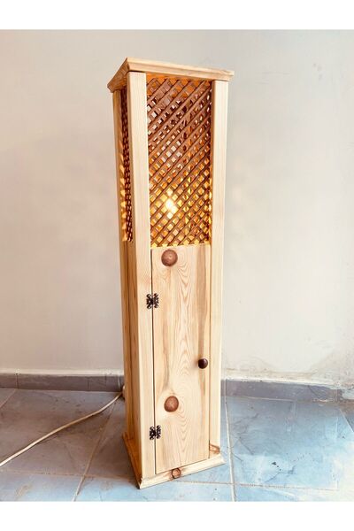 Empressco Lambader öZEL tASARIM Abajur Doğal ahşap Dekoratif Hazeranlı Lambad...