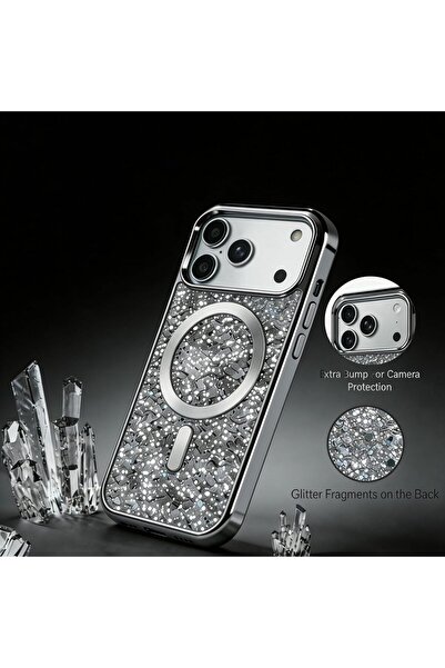 CROWNYX GlamAura Glitter Case for iPhone 17 Pro