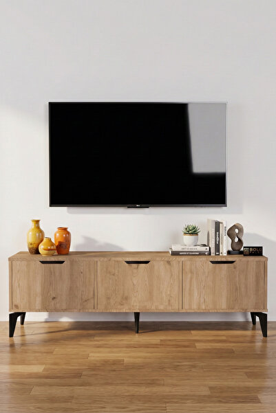GOLDFALEZ TV Sehpası 160 cm TV Ünitesi Kapaklı Modern Şık Minimal Salon Konso...